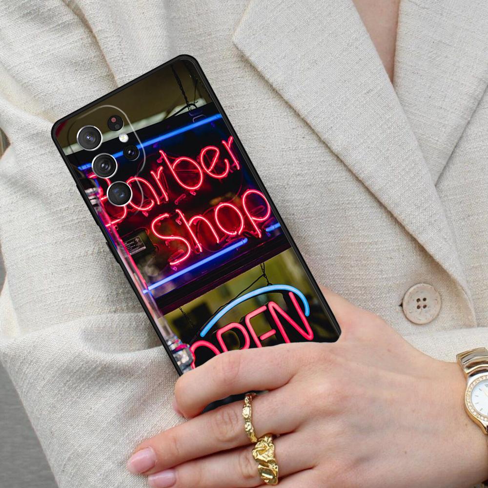 Barber Shop Hair Stylist Salon SOFT Cell Phone Case for Samsung Galaxy S26 Ultra S25 S24 S23 S22 S21 S20 Note10 Cover