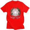 Custom Emblem Of Italy T Shirts Men 100 Cotton Tees Italian Flag Tshirt ShortSleeve Fashion Tshirt