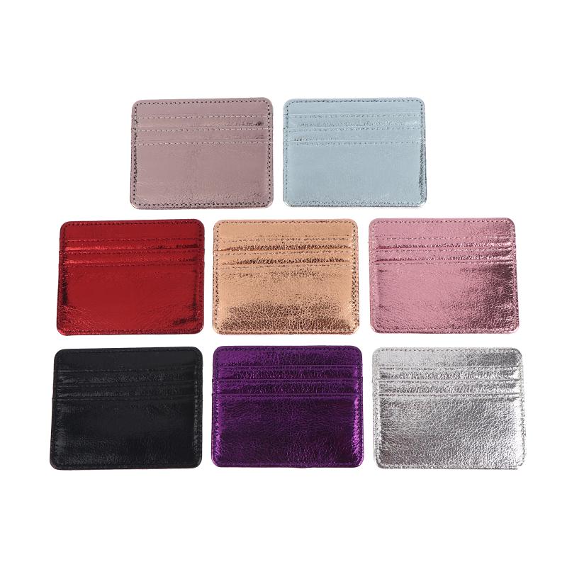 Ultra-Thin Mini Wallet Slim Bank Credit Card Holder Men'S Business Small Id Case For Women Purse 4 Slots Cardholder