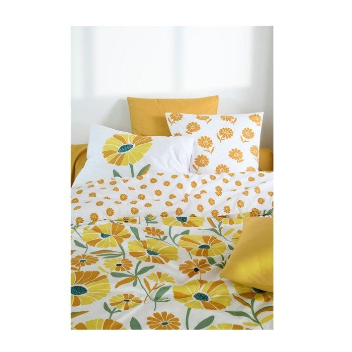 Housse de couette en percale de coton motif floral 220 x 240 cm