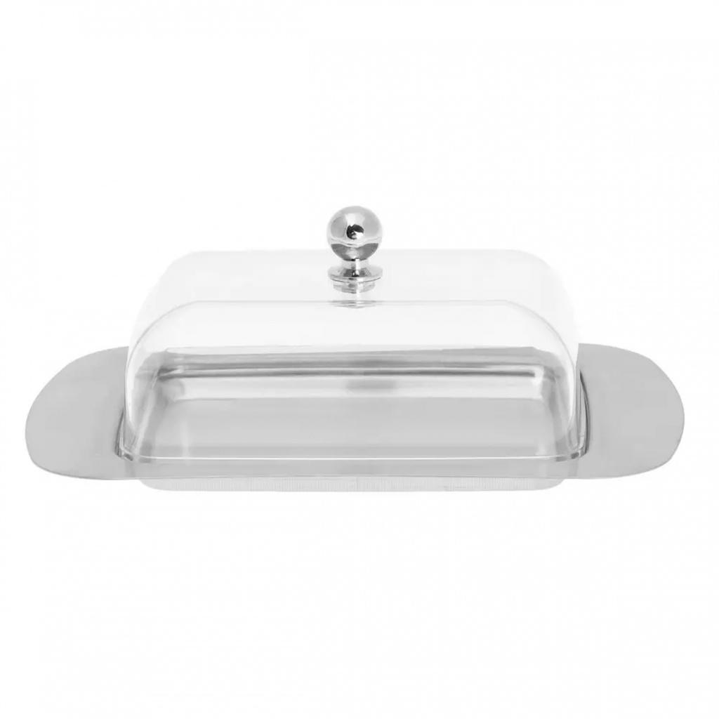 Kinghoff Kh-4027 Steel And Acrylic Butter Dish