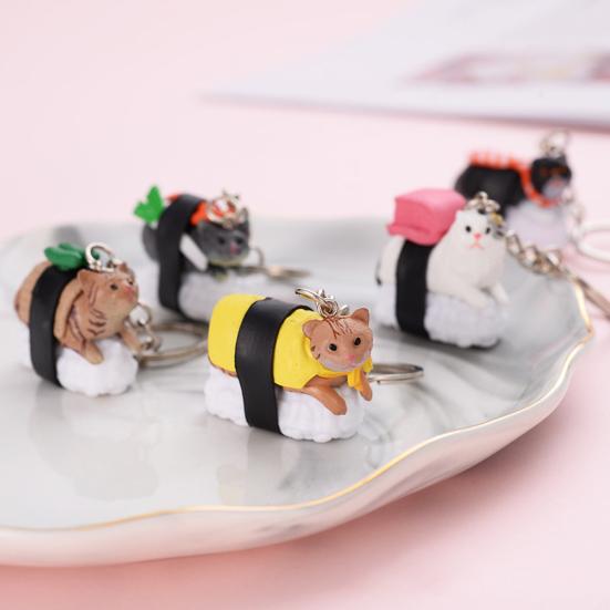 Sushi Food Cat PVC Tier Anhänger Schlüsselanhänger Kette Handtasche Hängezubehör