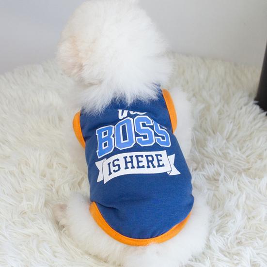 Haustierweste, niedlicher Brief, Sommer-T-Shirt, bedruckt, für Hunde, atmungsaktiv, zweibeinig, für den Außenbereich, ultradünne Haustierkleidung für kleine Haustiere