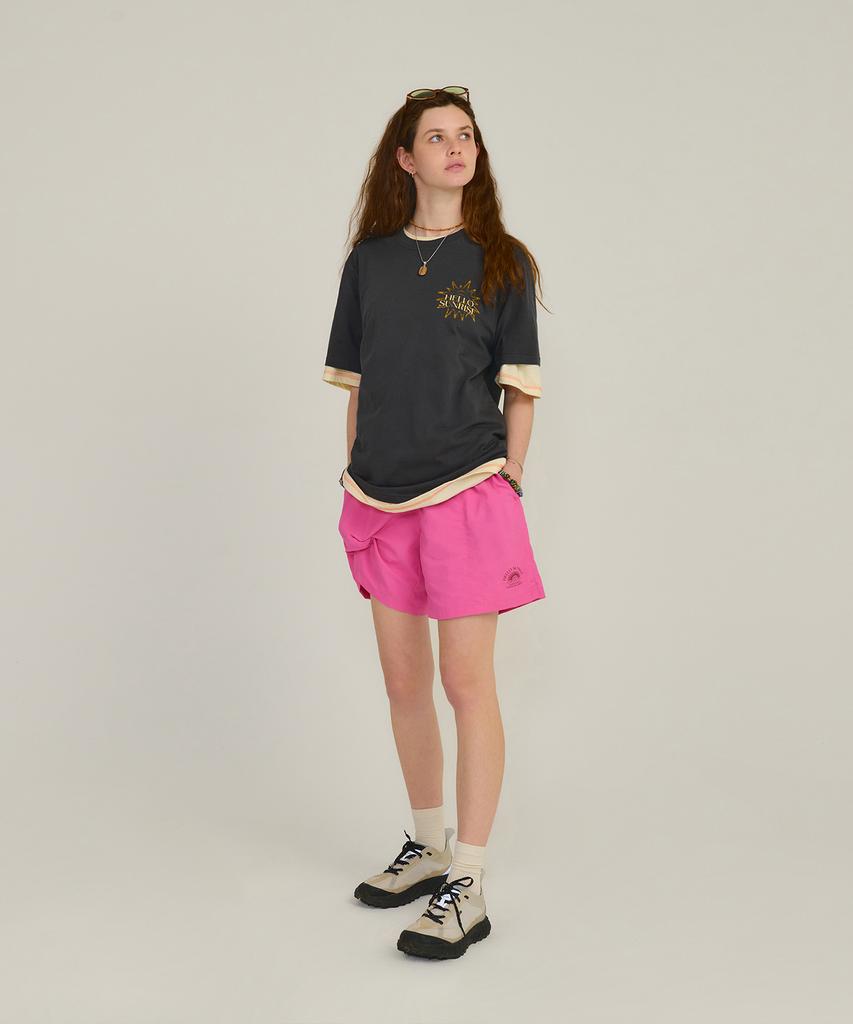 HELLO SUNRISE Hs Sunburst Icon Tee_Charcoal