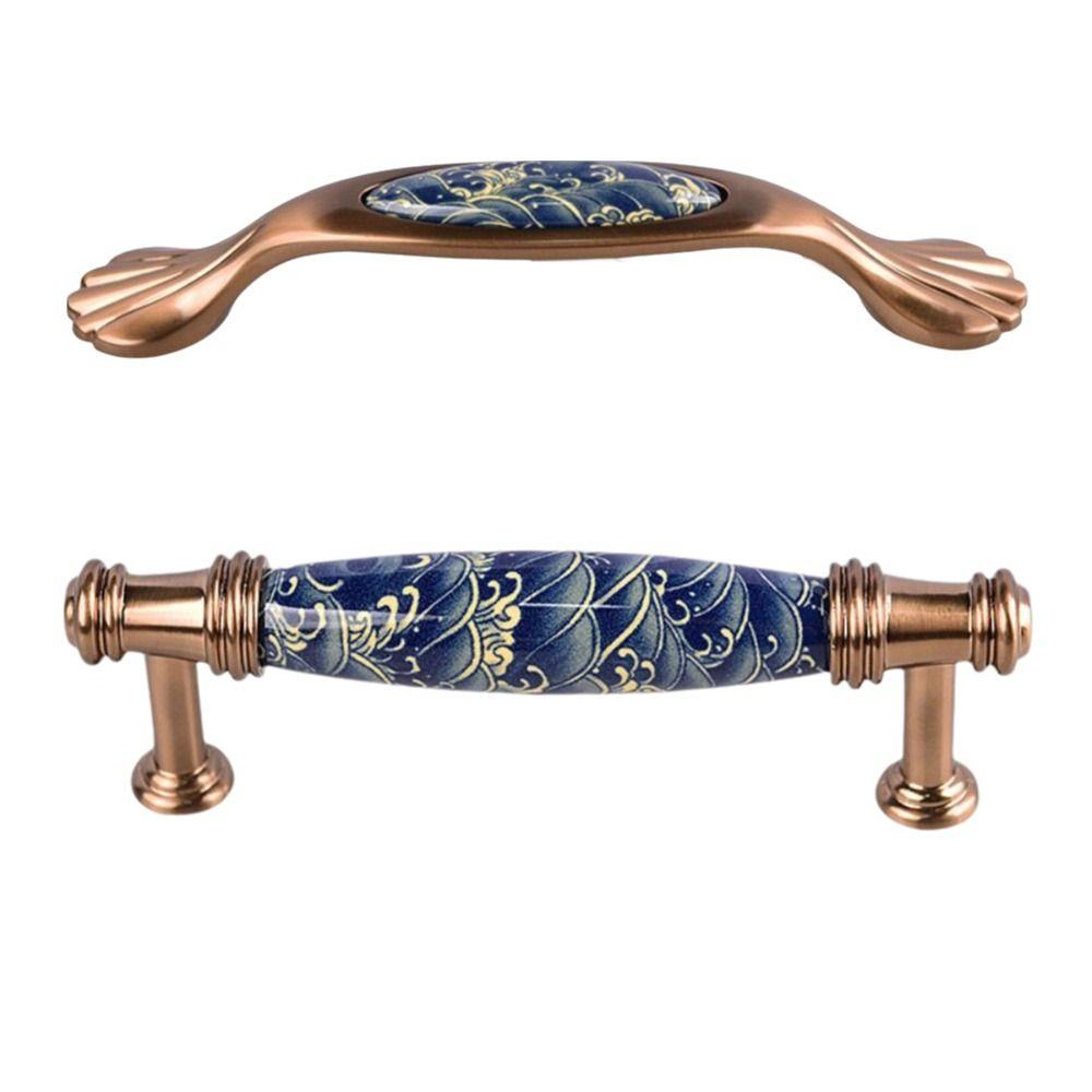 2pcs Contemporary Luxury Handles High-end American-style Handles European Ceramic Knobs  Cabinets