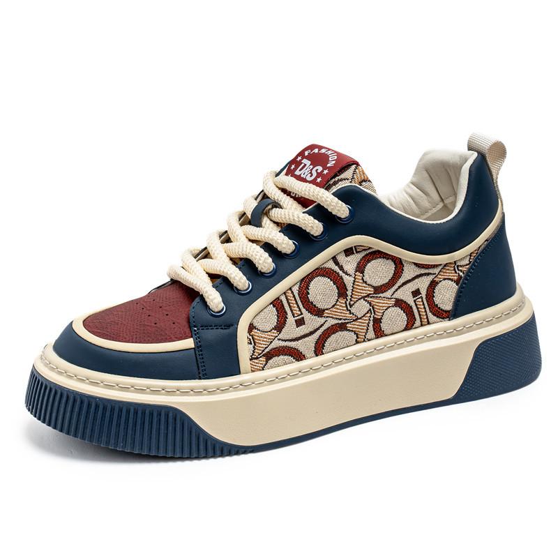 Men's shoes platform four seasons new low-top lace-up casual board shoes men's trend spring and summer student personalized sports shoes