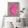 Neon Skeleton Plakát Severský Vintage Obraz Srdce Hlava Nástěnná malba Obrazy Nástěnná malba Pro obývací pokoj Bar Domácí dekorace