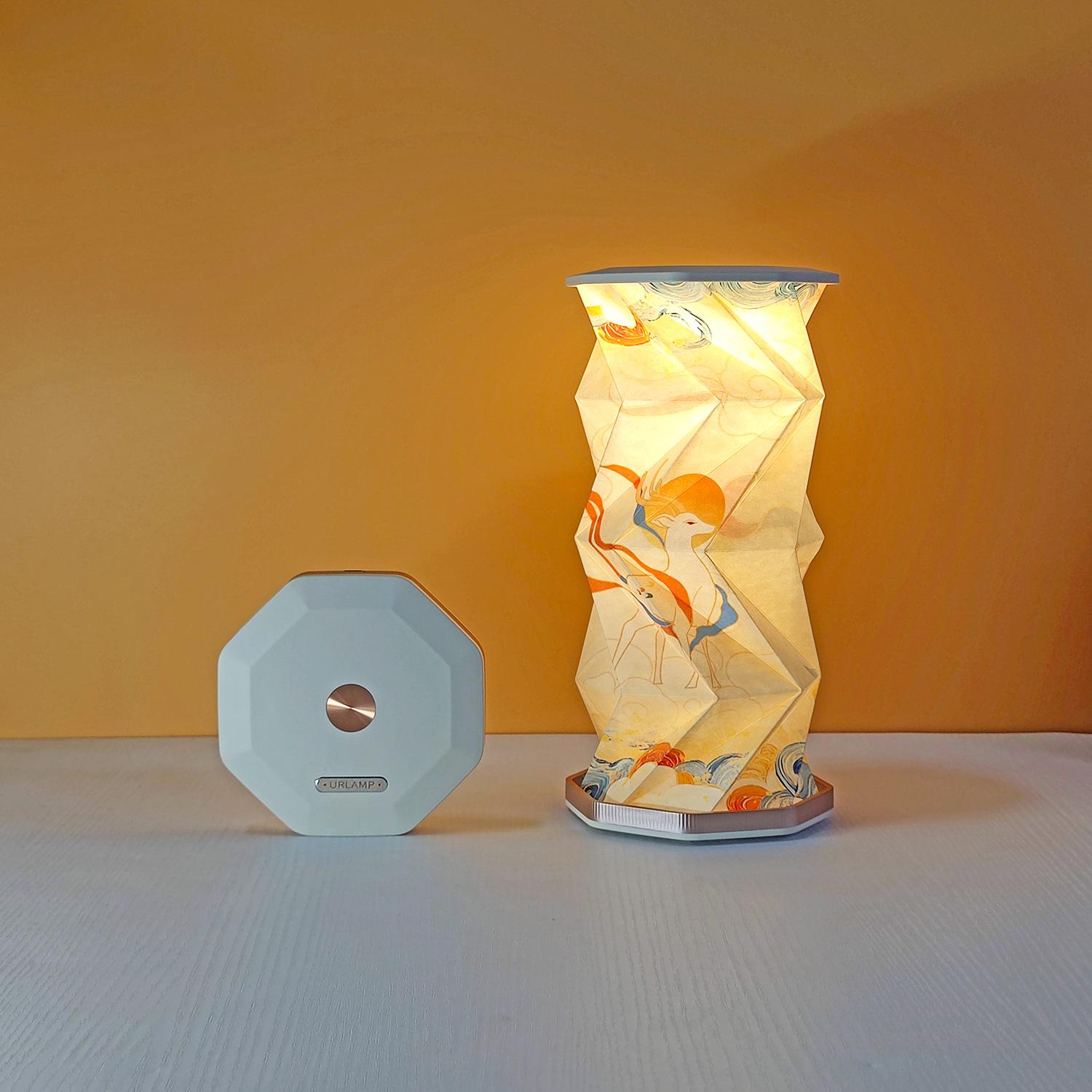 

Portable Desk Light Ultra Thin Foldable Paper Latern Dimmable Table Lamp for Travel Home Office Hotel Dorm Decor Birthday Gift