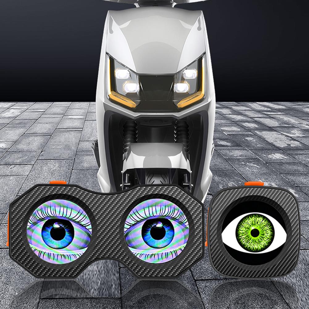 Electric Tricycle Motorcycle LED Rearview Mirror Modification Headlight Eye Winking Light Car Accessories Devil T5S5