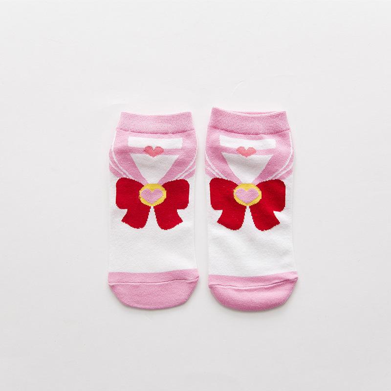 Women Anime Sailor Bow Socks Cute Girls Kawaii Girls Cartoon Blue Cat White Kitty Socks JK Uniform Wearing Birthday Gifts