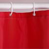 Twofishes Water Repellent Fabric Red Shower Curtain, 72" X 72" Red Shower Curtain Liner, Polyester Shower Curtain Liner for Waterproof