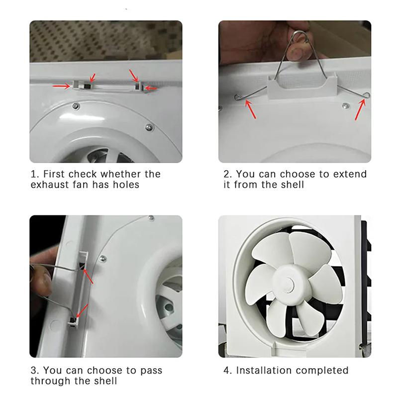 2 Stück Abluftventilator Federn Klemmen Drahtbiegen 15,5/19/21 cm Federn Klemmen