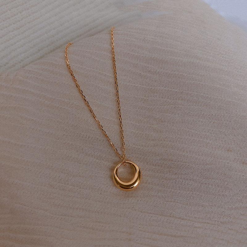 New Design Geometric Round Circle Clavicle Chain Necklace For Women Party Jewelry Gifts