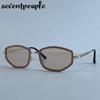 Classic Polygon Sunglasses Women  Luxury Brand Trendy Metal Small Frame Sun Glasses Vintage Driving Shades For Ladies UV400