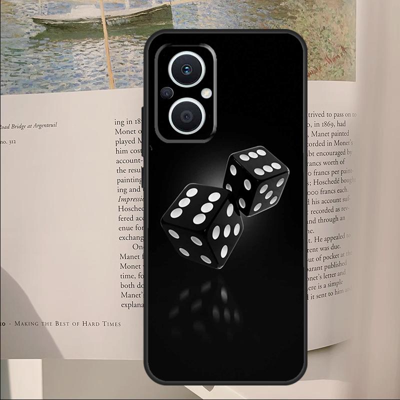 Dices Poker Casino Cover For OPPO Reno 11F 12F 13F 14F 14 10 11 13 Pro 7 8 Lite OPPO Find X8 X6 X5 X9 Pro Case
