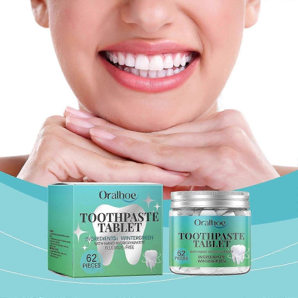 Huanbai Whitening Toothpaste Tablets  Fresh Breath, Enamel Safe, Easy & Eco-Friendly