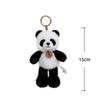 15cm Pet Series Plush Toys Monkey Rhinoceros Panda Chimpanzee Pendant Keychain Stuffed Doll Backpack Pendant Birthday Gifts