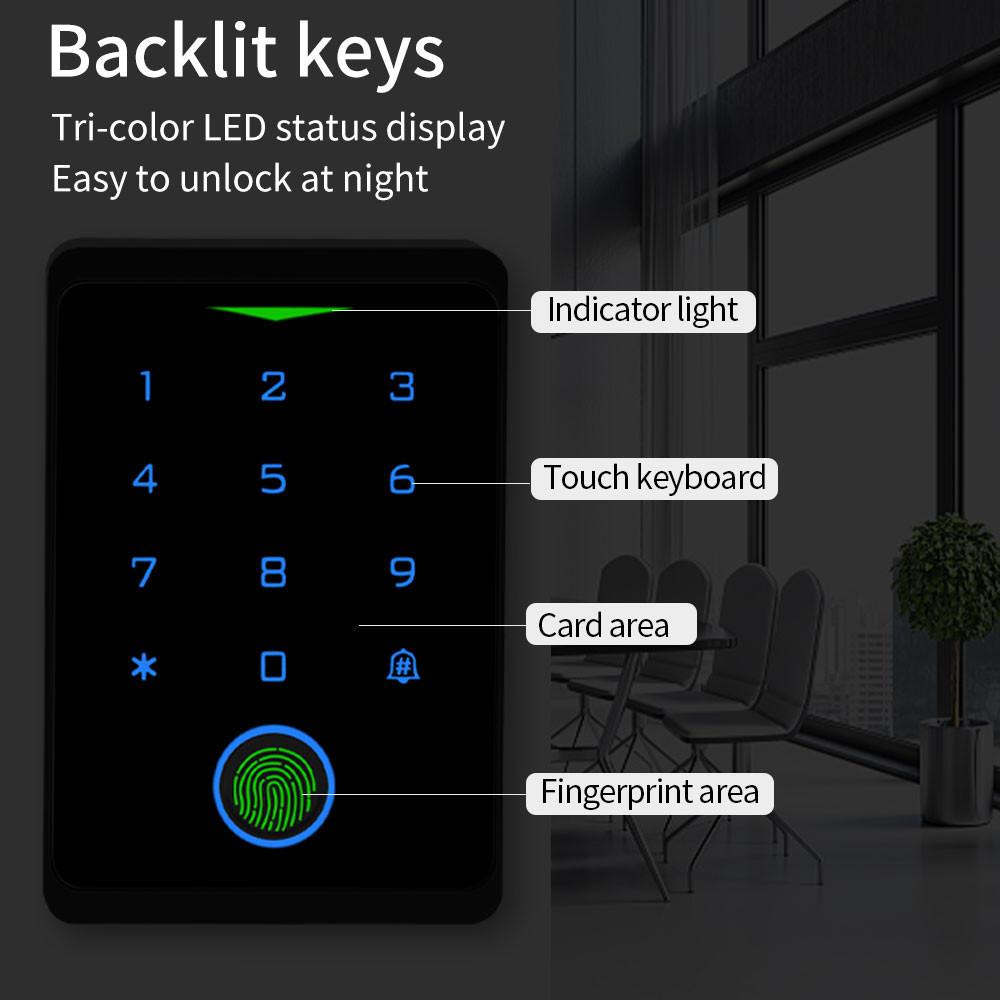WIFI RFID Access Control System Fingerprint Gate Opener Smart Home Security Digital Electronic Magnetic Door Lock Kit