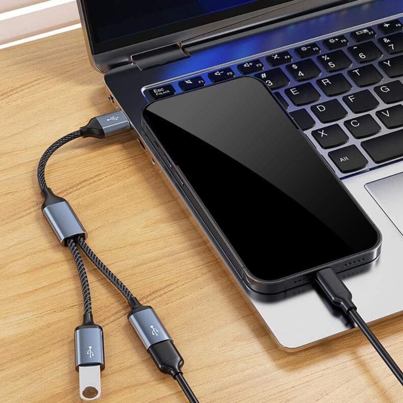 USB C Hub Adapters with Various Port Perfect for Simultaneous Charging and Data Transfer Aluminum Alloy Portable Design