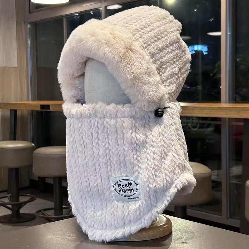 

Женская шапка, шарф, маска для лица, защищающие от холода: Осенне-зимний теплый ветрозащитный шарф-манишка для велоспорта и езды One Size