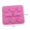 Cute Dog Creative Handmade Footprint Silicone Mold Cake Molds Bone Cookie Cutter Fondant DIY Silicone Bakeware Molds Accessories