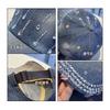 New  Trendy Spring Autumn Adult Men Women Denim Diamond Baseball Cap Casual Fashion Duckbill Caps Sun Hats Strap Adjustable