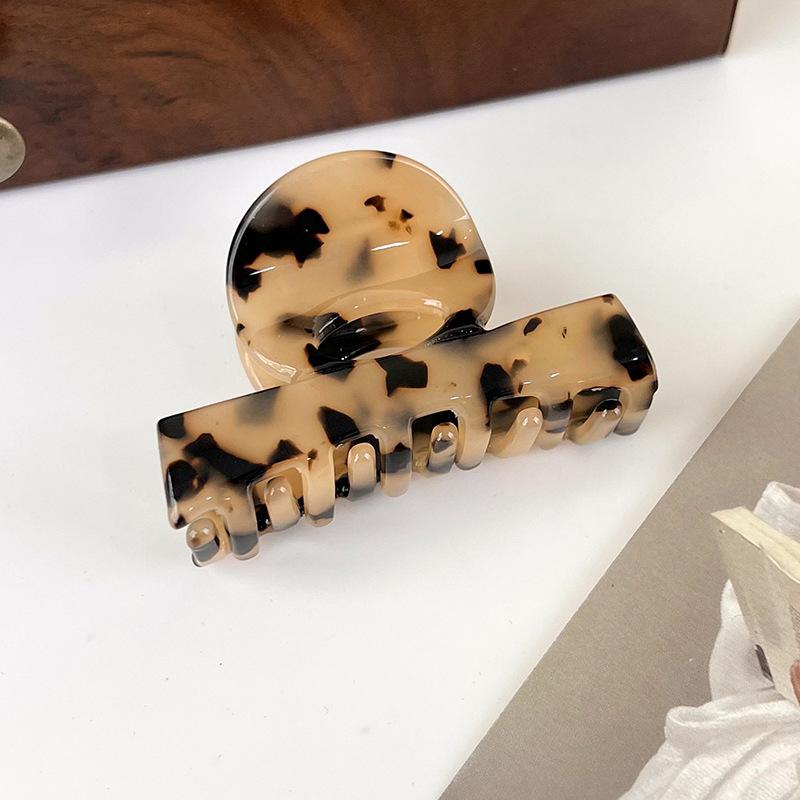 UXSL High Quality Simple Color Acetate Hair Clip For Woman Elegant Ponytail Clip Crab Claw Washing Face HairPin Hair Accessories
