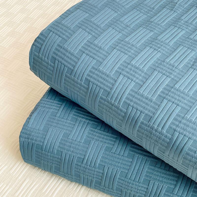 Bettlaken Sommer Gewaschene Baumwolle Garngefärbt Bettlaken Kissenbezüge Studentenwohnheime Einzel und Doppel