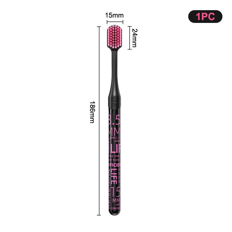 Dopamine Black Powder Toothbrush Soft Bristles High Value Korean Style Trendy Home Washing Wide Head Toothbrush