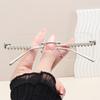 New Frameless Premium Metal Rivet Leg Sunglasses Fashionable Vacation Driving Sunscreen Women's Sunglasses