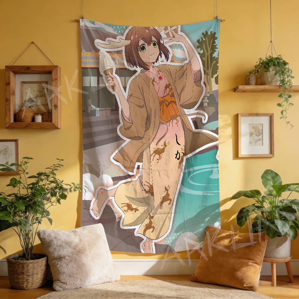 Anime Nokotan Cute Noko Shikanoko Tapestry Decoration Bedroom Dormitory Background Cloth Holiday Party Living Room Club Cloth