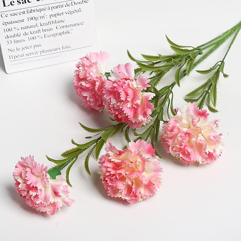 High-End Artificial Carnation Bouquet for Weddings and Home Decor