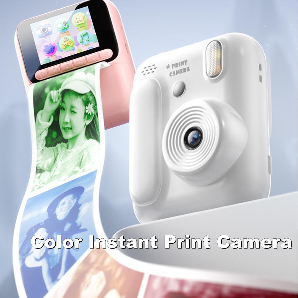 Kids Instant Camera Color Printing Camera 32GB 1080P Thermal Print Digital Camera Print Photo Video Games Music Children Gift