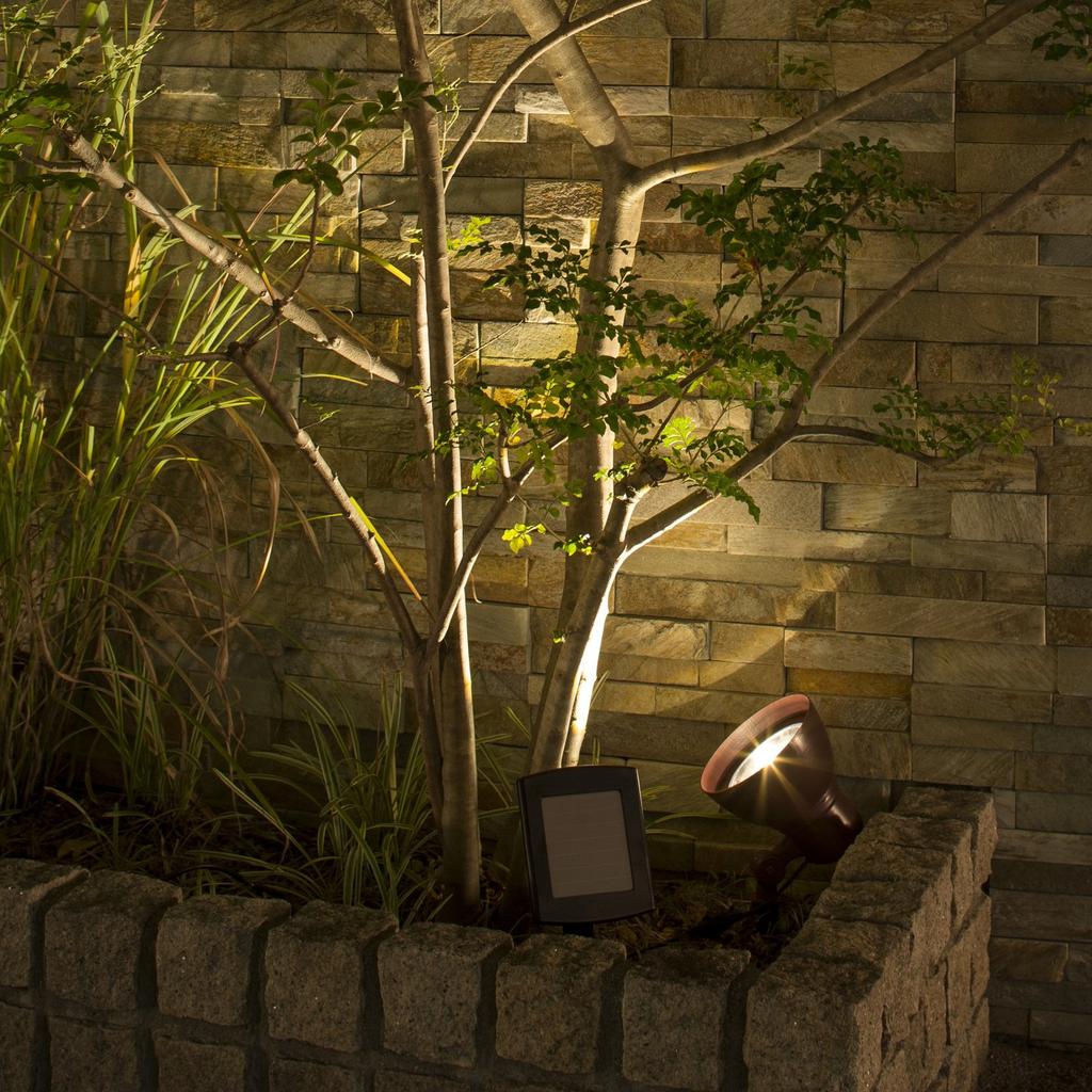 Takasho Solar High-Power Uplight, Type 2, Antique Brown, Approx. W14 X D15 X H18cm