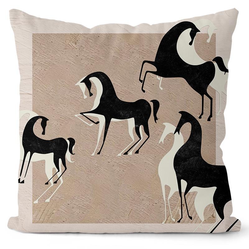 New Retro French Style Abstract Illustration Model Room Decoration Home Bedroom Bedside Living Room Sofa Cushion Cover Cushion