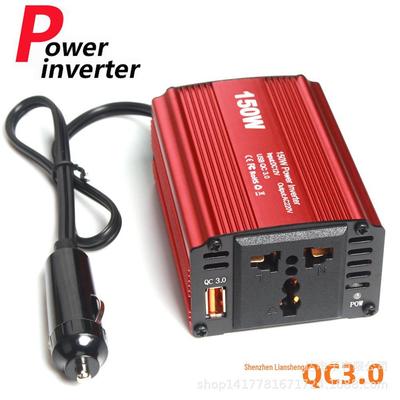 150W 12V To 220V Car Power Inverter with QC3.0 Fast Charging