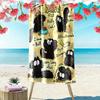 Simon's Cat Print Strandlaken, Groot Zacht Sneldrogend Handdoek voor Strand Camping Zwemmen