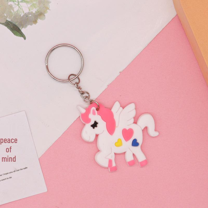 Cartoon Silicone Keychain Keyring - Soft PVC Rubber Key Hanger