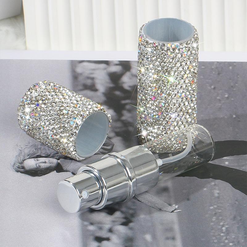 New 10ml Portable Mini Diamond Glass Refillable Perfume Bottles Spray Pump Empty Cosmetic Containers Atomizer Vials For Travel