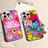 Gifts Mr Men And Little MisS Silver Gradient Pleated Water Ripple Phone Case For IPhone 17 16 15 14 13 12 11 Pro Max