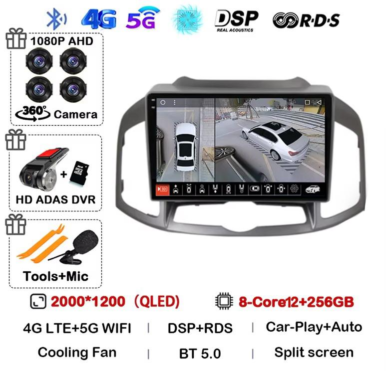 Android 14 Carplay Auto WIFI Car Radio For Chevrolet Captiva 1 2011 2014 2015 2016 GPS Multimedia Video Player Stereo Head Unit