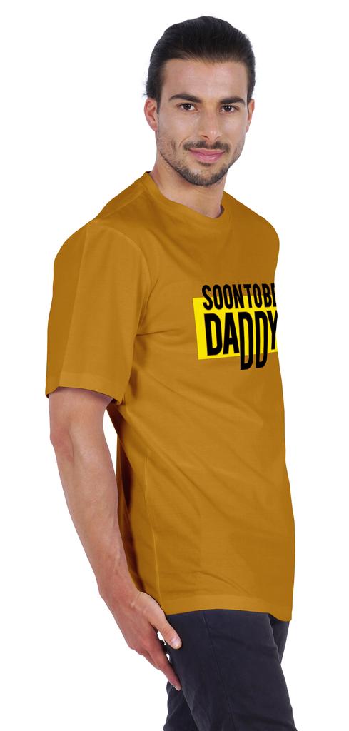 Inkmeso Men's Graphic Printed "Soon To Be Daddy" Pregnancy Announcement Tshirt Crew Neck Tee For Being
