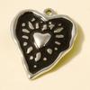 6pcs Punk Dark Black Stainless Steel Enamel Charms For Jewelry Making Supplies Sun Heart Cross Ocean Animal Pendant DIY Pendants