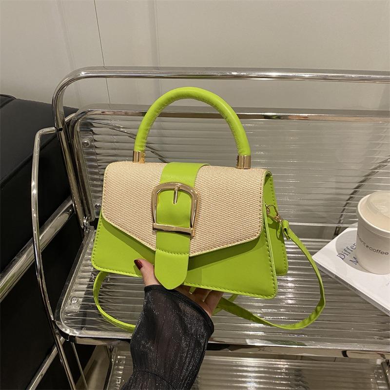 Bag women's new casual aesthetic texture retro fashion portable simple shoulder crossbody small square bag