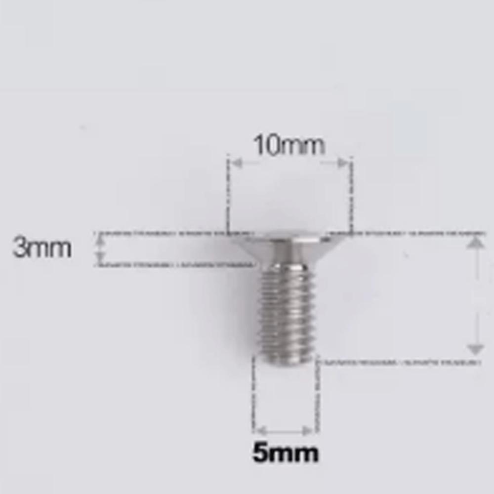 Mutliple Color M5 P0.8mm 8/10/12/14/16/18/20/25/30/35/40mm GR5 TC4 Titanium Alloy Countersunk Screw Bolt Flat T25 Torx Head