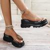 Summer Water Platform High-heeled Platform Sandals Women's Shoes Large Size Muffin Shoes Platform Buckle Sandals
