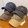 Hat New Style Spring and Autumn Wash Cloth Baseball Cap Embroidered Letter Baseball Cap