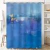 Abstract Watercolor Blue Shower Curtain for Bathroom Decor