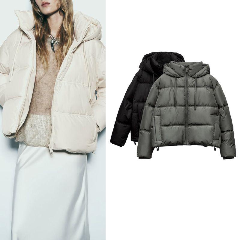 Winter New Arrival South Korea Chic Women's Clothing Thickened Heattech Short Hood Cotton Jacket Outwear 3046223