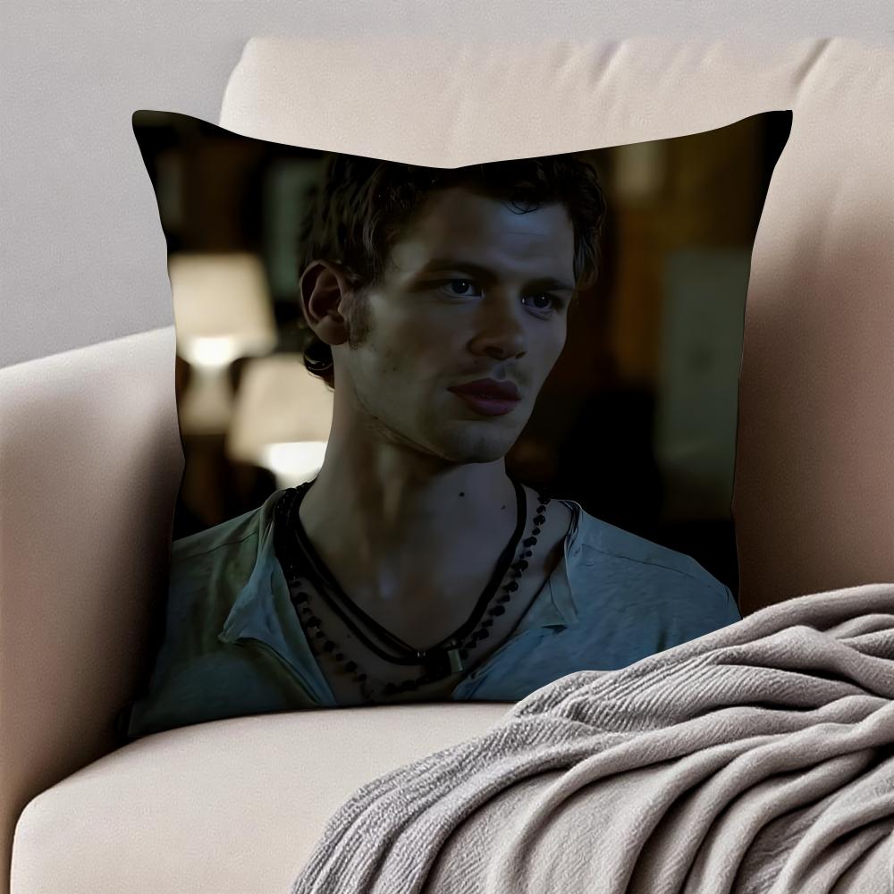 K-Klaus Mikaelson Vampire Diaries Cushion Cover Pillowcase Anti-Dustmite Invisible Zipper Short Plush Sofa Cushion